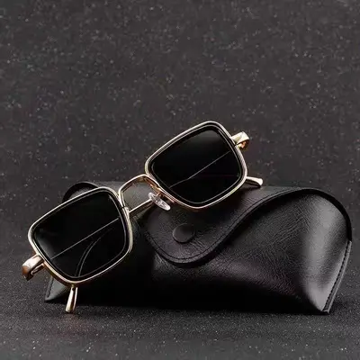 Retro-Herrensonnenbrille mit eckigem Metallrahmen, Modell 2026 - 3
