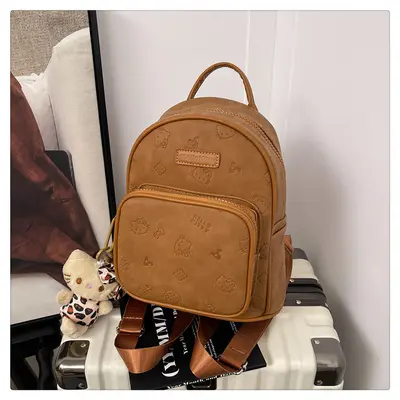 Vintage Print Women's Backpack, Large Capacity Student Bag - 2
