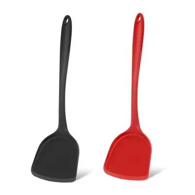 Kalınlaşmış silikon spatula mutfak malzemeleri yüksek sıcaklığa dayanıklı yapışmaz pişirme spatulası ev pişirme silikon Çin spatulası