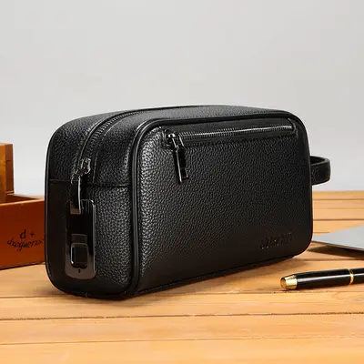 Soft Leather Multi-Pocket Large-Capacity Men's Business Handbag - 11