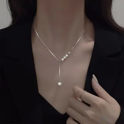 Двухслойное ожерелье-бабочка для женщин, цепочка на ключицы - 9