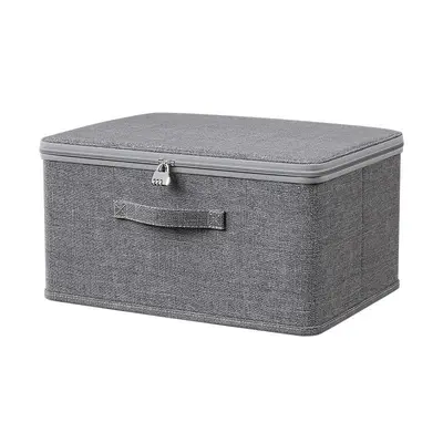Storage box with lid and handles, large, thickened, foldable