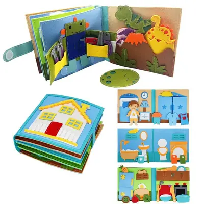Felt Tear-Off Learning Book for Babys, Farm Animals - 13