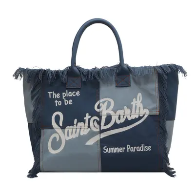 Large Capacity Tasseled Printed Women's Beach Tote Bag - 8