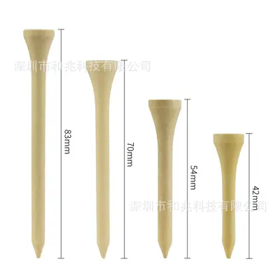 Coloured Wooden Golf Tees, Four Styles