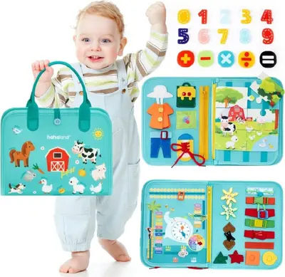 Felt Busy Board, Montessori Early Learning Toy, DIY Quiet Book - 10