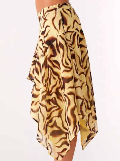 D8111 Amazon-Bestseller Damenmode Europa/USA sexy Leoparden-Print unregelmäßiger Saum Minirock (mit Innenfutter)