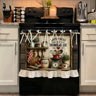 Mutfak Önlüğü ve Fırın Kılıfı Perde, Sonbahar ve Noel Dekorasyonu - 7