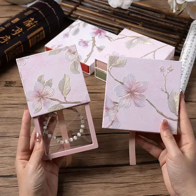 New Chinese Style PE Film Storage Box Anti-Oxidation Jewelry Box Bracelet Packaging Box Premium Bracelet Display Box