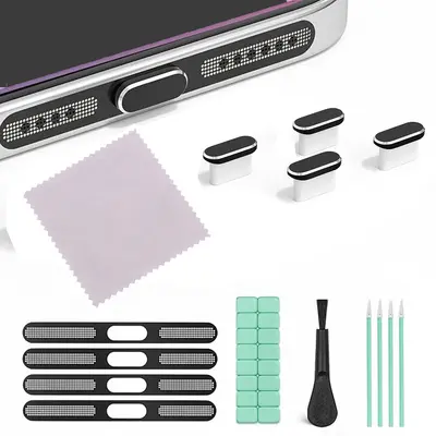Telefon Toz Koruma Ağı USB-C Toz Kapağı iPhone 15/16/17 için Toz Koruma Temizlik Seti