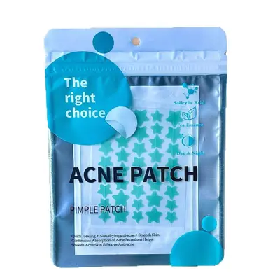 Colorful Star Hydrocolloid Pimple Patch, Essential Oil, Pus-Absorbing, Makeup-Compatible