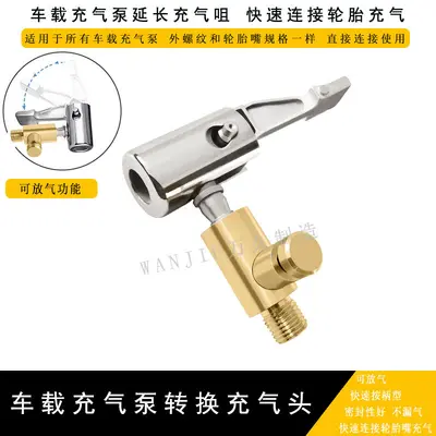 Car Air Pump Extension Hose, Copper, Quick Inflation and Deflation - 11