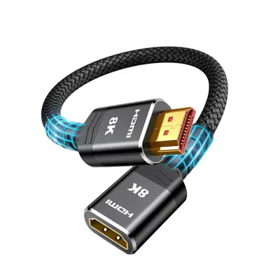HDMI erkek - HDMI dişi saf bakır uzatma kablosu, Ultra HD