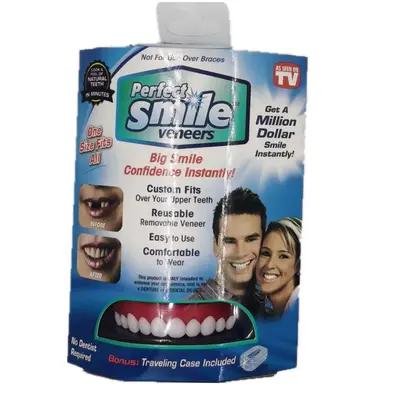 厂家直供假牙贴 仿真牙齿 仿真牙套 防露齿假牙套 现货smile