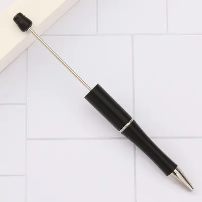 Mehrfarbiger Perlen-DIY-Kugelschreiber mit Kunststoffschaft - 8