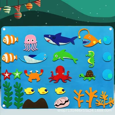Felt Busy Board, Children's Educational Learning Board for Motor Skills - 13