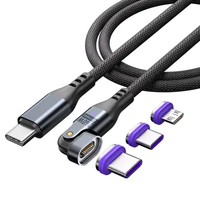 Magnetisches Schnelllade-Datenkabel 240W mit doppelter Typ-C-Schnittstelle PD-Schnellladekabel, kompatibel mit Android-, Apple- und Huawei-Mobiltelefonen - 9