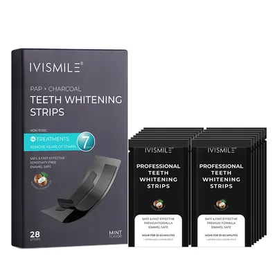 Teeth Whitening Kit with Dry and Wet Strips, Removes Stains and Tartar - 10