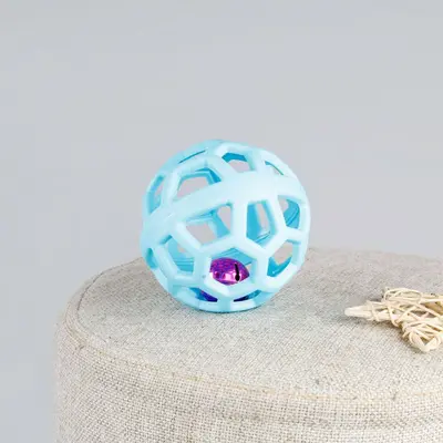 TPR Dog Toy Ball, Bite-Resistant, Geometric Hollow Design - 13
