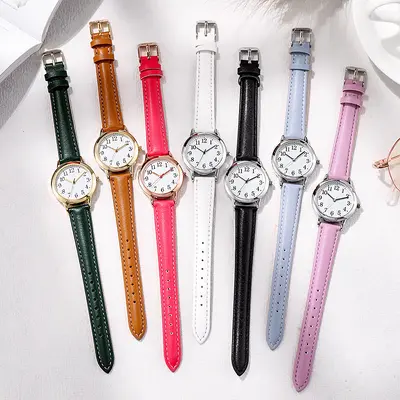 Women's Quartz Watch with Compact Leather Strap