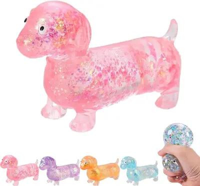Dachshund Squishy Fidget Toy, Soft Stress Ball - 8