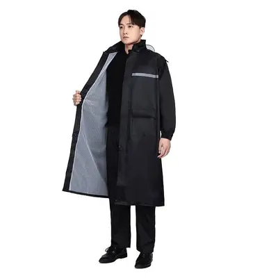 New double-layer raincoat, waterproof, thickened and enlarged, full-body long one-piece raincoat for men and women, electric vehicle poncho