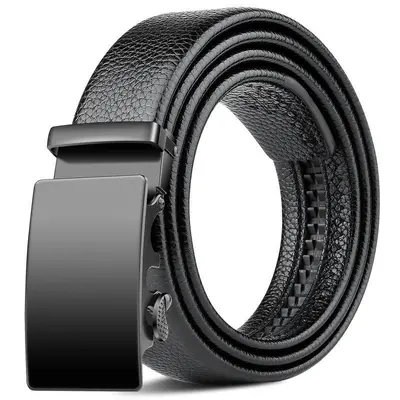 Paolo Genuine Men's Soft Leather Belt Casual Automatic Buckle Business Korean Style Waistband Middle-aged Youth Fashion Casual Pants Belt