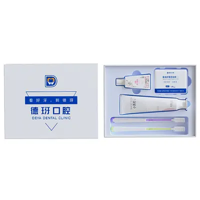 5-piece gift box: toothbrush, dental floss and toothpaste - 6