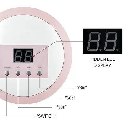 Shoufeng M2 Nagellampe 135W, 45 LEDs, Rotlicht UV-Trockner - 3