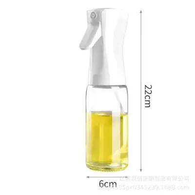 Toptan yağ sprey şişesi 200 ml mutfak sprey şişesi sprey şişesi yağ olmadan cam şişe basın asılı şeffaf yağ şişesi yağ sprey şişesi - 9