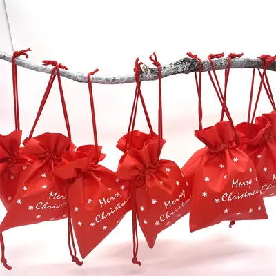 Non-Woven Drawstring Wedding Candy Bag, Logo Printed