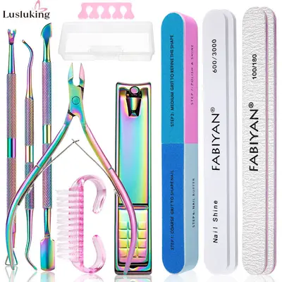 Stainless steel titanium nail care set, multi-piece - 8