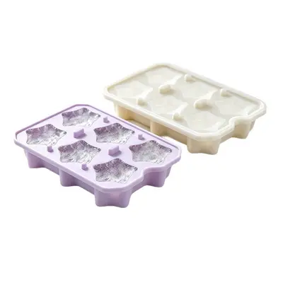 Gıda Sınıfı Silikon Buz Kalıbı Yıldız Buz Küpü Buz Yapma Kutusu Yaratıcı Küçük Buz Küpü Kapak Ile Buz Kalıbı - 6