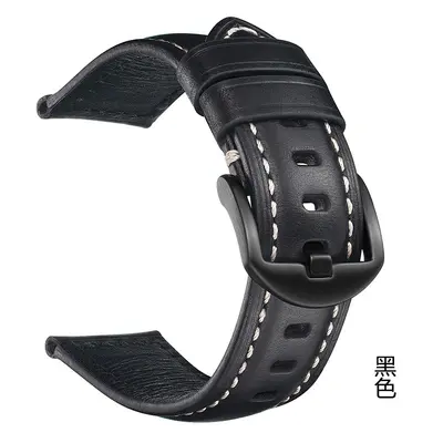 Handmade Vintage Genuine Leather Watch Strap, Oil-Waxed, 18-26 mm