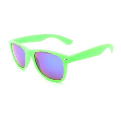 Solid Stud Sunglasses with Green Mirror Lens - 8