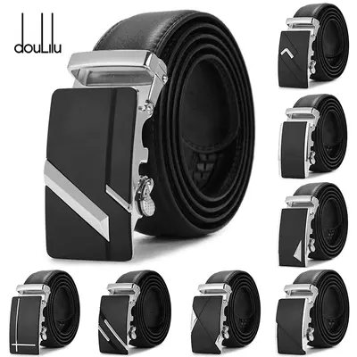 Men's leather belt genuine leather business simple automatic buckle belt trouser belt youth casual versatile factory wholesale