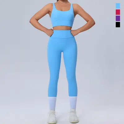 Plus Size Women's Yoga Set, High Stretch, Breathable - 4