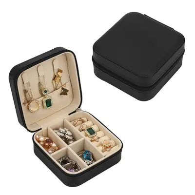 Tragbare Schmuckschatulle über Grenzen hinweg, Mini-Schmuckspeicherbox, kompakte Reise-Schmuck-Verpackungsbox für Ringe - 12