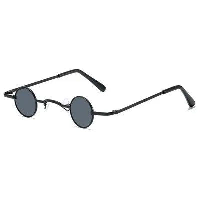 Retro Kleine runde Metall-Prinzenbrille - 6
