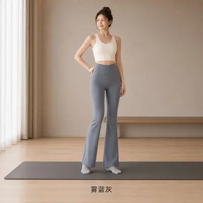 Polar astarlı mikro çan paça yoga pantolon, kısa boy, yüksek bel, sonbahar kış - 8