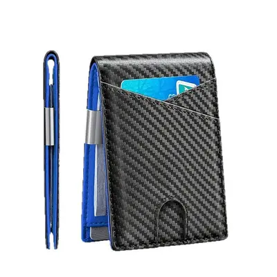 Men's Short Wallet with Carbon Fiber Pattern, Lightweight, Anti-Theft - 8