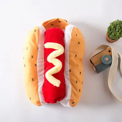 Köpek ve Kedi Noel Kostümü, Sosisli Hamburger Tasarımı, Sıcak Tutan
