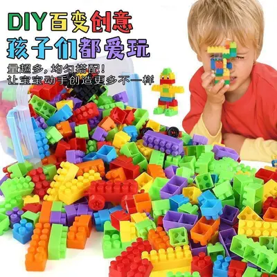 Çocuklar için DIY büyük taneli plastik yapı blokları - 5