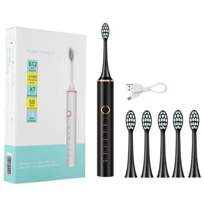 Sonic Couple Electric Toothbrush 6 Modes Smart Toothbrush X-18 Cross-Border E-Commerce Adult Soft Bristle Toothbrush