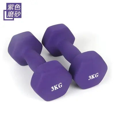 Çapraz sınır dambıl fitness ev kullanımı bir çift daldırma kaplı kadın katı dökme demir mat set küçük dambıl kadın - 10