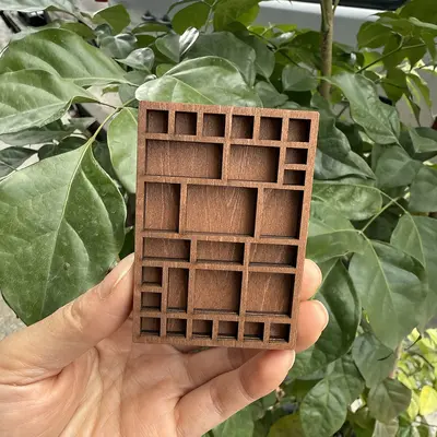 Cross-border Miniature Display Shelf Wooden Miniature Jewelry Rack Mineral Specimen Storage Decoration - 8