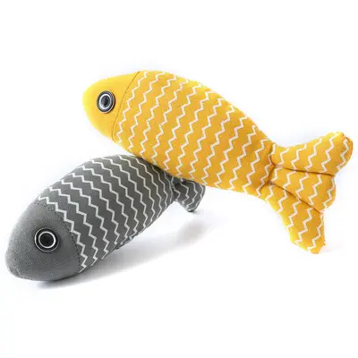 Oversized Catnip Wave Cat Toy, Cotton Linen Chew Toy - 6