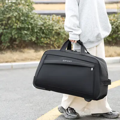 Korean-Style Foldable Trolley Travel Bag, Lightweight, Large Capacity - 7
