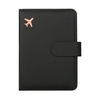 Sınır ötesi nokta RFID pasaport tutucu bilet koruyucu kapak taşınabilir çok fonksiyonlu yurtdışı çoklu kart yuvası PU deri pasaport çantası - 9