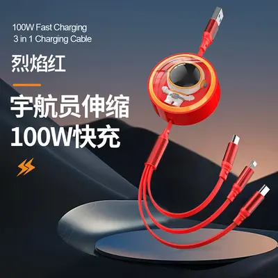 Hızlı şarj edilebilen birden üçe veri kablosu, üçü bir arada şarj kablosu, Huawei ve Apple 15 şarj kabloları için uygun, toptan satış. - 10